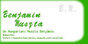 benjamin muszta business card